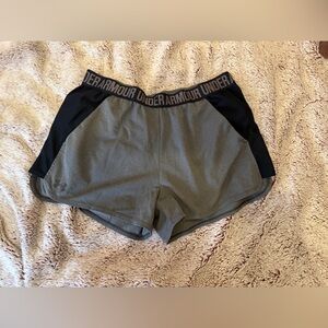 Under Armour Women's Gray and Black Athletic Shorts